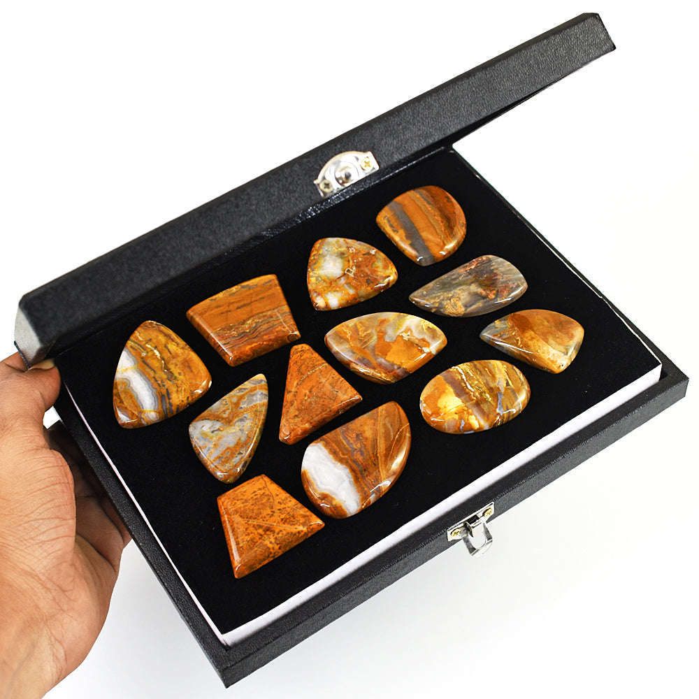 gemsmore:Natural Dragon Egg Jasper Untreated Gemstone Cabochon Lot