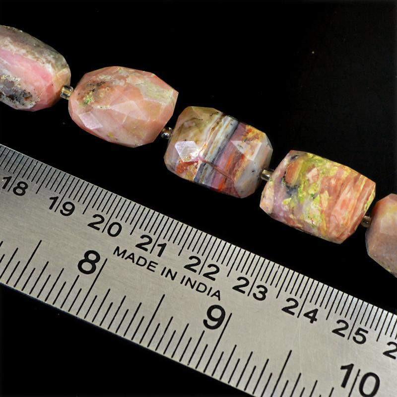 gemsmore:Natural Drilled Pink Australian Opal Beads Strand