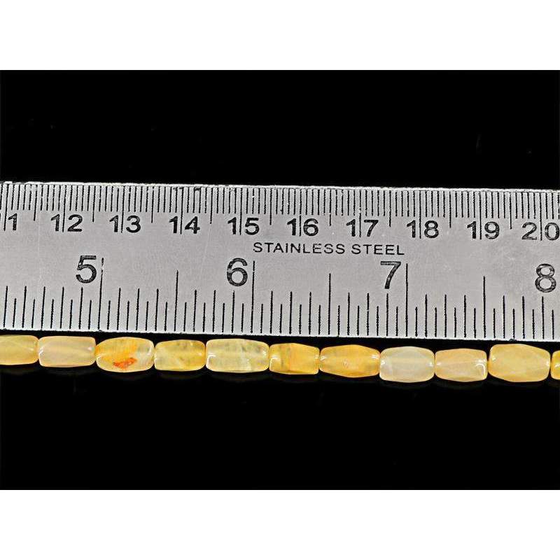 gemsmore:Natural Drilled Yellow Aventurine Faceted Beads Strand