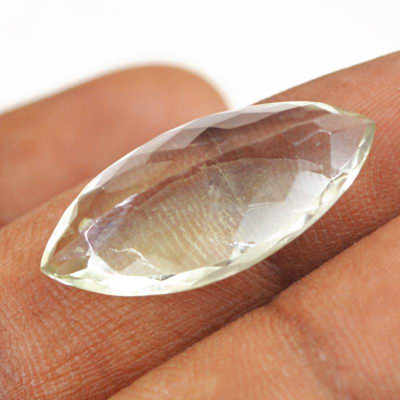 gemsmore:Natural Faceted Green Amethyst Untreated Gemstone