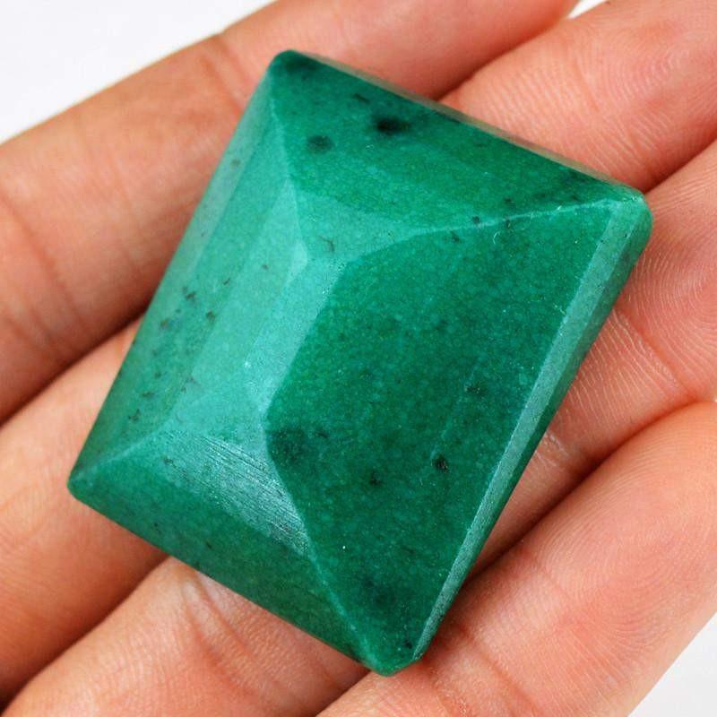 gemsmore:Natural Faceted Green Emerald Gemstone