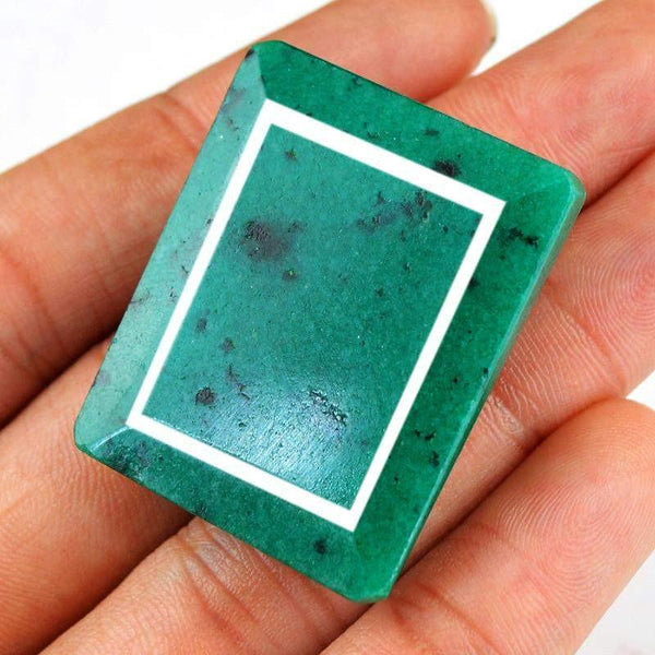 gemsmore:Natural Faceted Green Emerald Gemstone