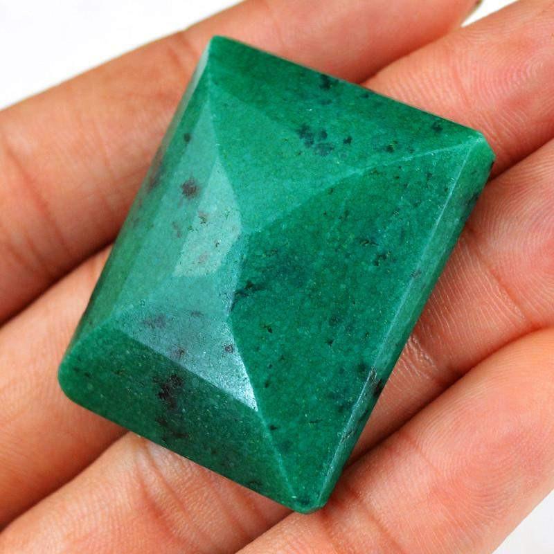 gemsmore:Natural Faceted Green Emerald Gemstone