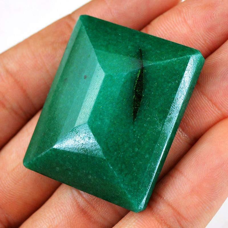 gemsmore:Natural Faceted Green Emerald Gemstone