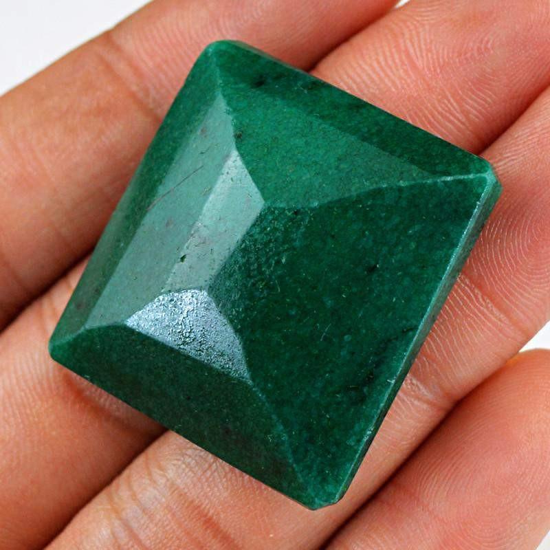 gemsmore:Natural Faceted Green Emerald Gemstone