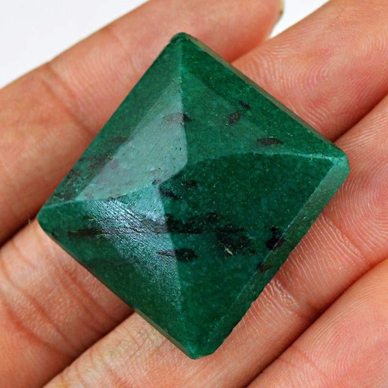 gemsmore:Natural Faceted Green Emerald Gemstone