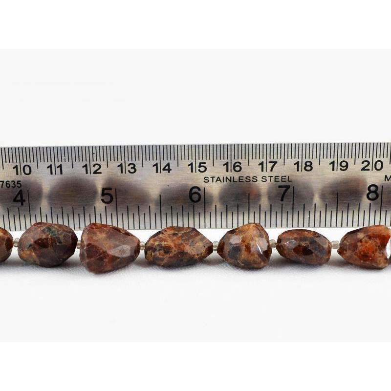 gemsmore:Natural Faceted Indian Opal Drilled Beads Strand