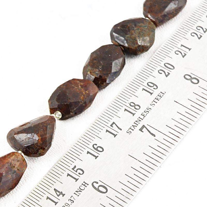 gemsmore:Natural Faceted Indian Opal Drilled Beads Strand