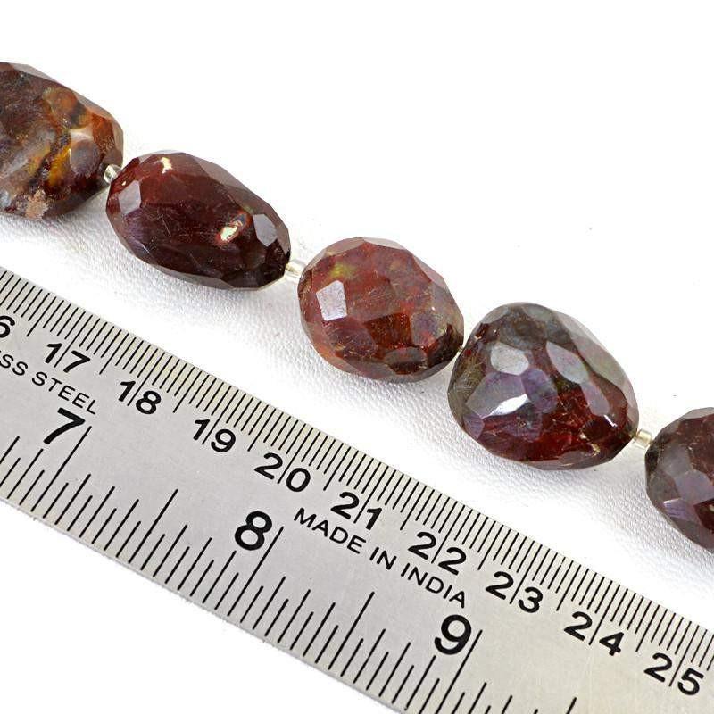 gemsmore:Natural Faceted Jasper Beads Strand