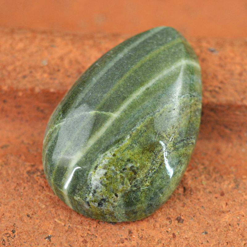 gemsmore:Natural Forest Green Jasper Loose Untreated Gemstone