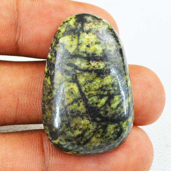 gemsmore:Natural Forest Green Jasper Untreated Loose Gemstone.