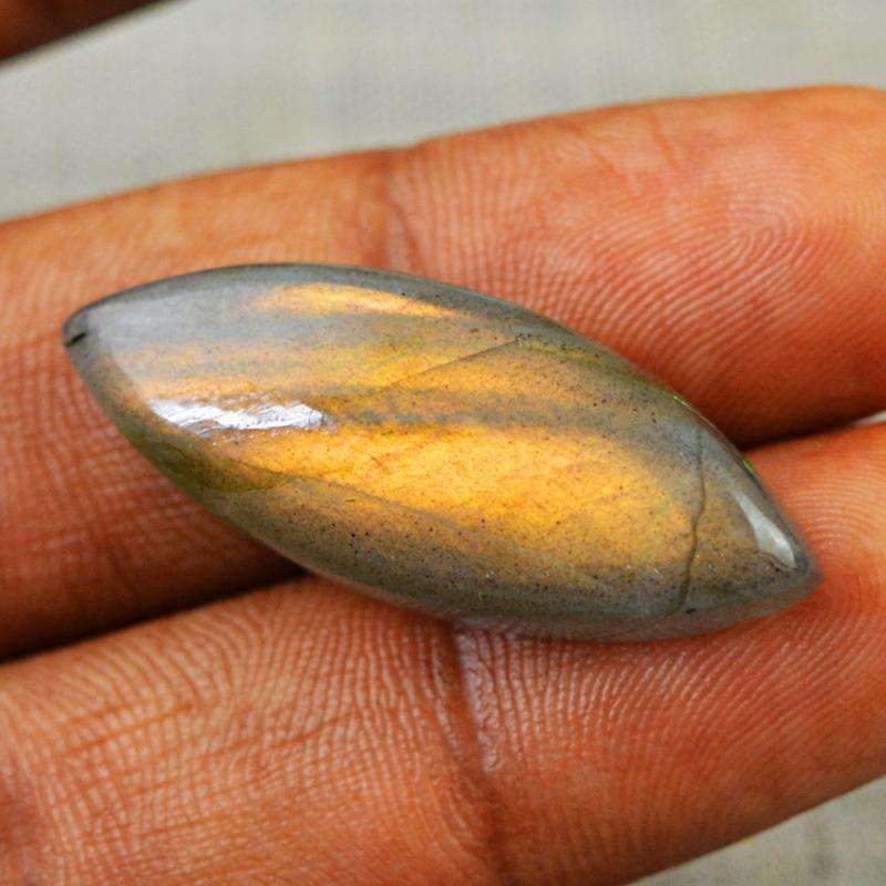 gemsmore:Natural Golden Flash Labradorite Gemstone - Loose Untreated