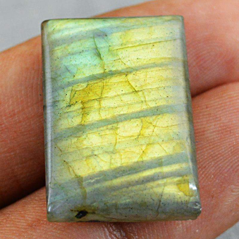gemsmore:Natural Golden Flash Labradorite Gemstone - Rectangular Shape