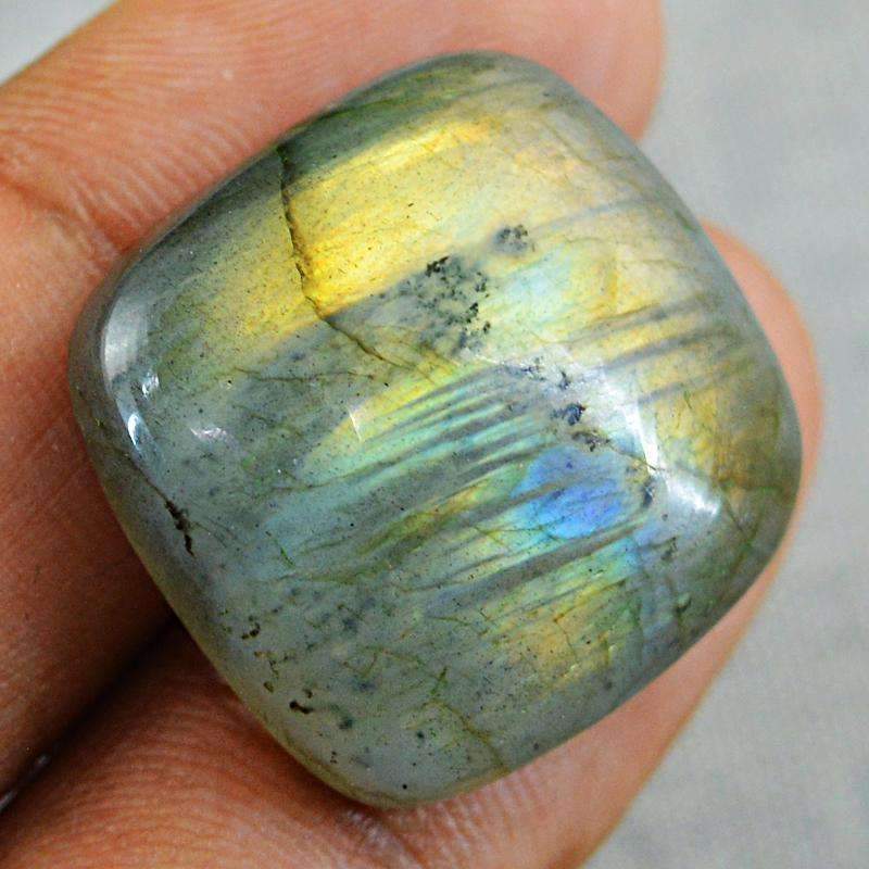 gemsmore:Natural Golden Flash Labradorite Gemstone Loose Unheated