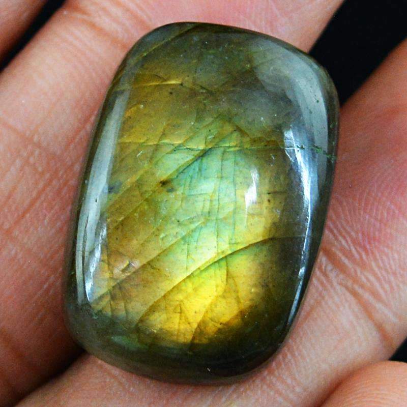gemsmore:Natural Golden Flash Labradorite Gemstone Loose Unheated