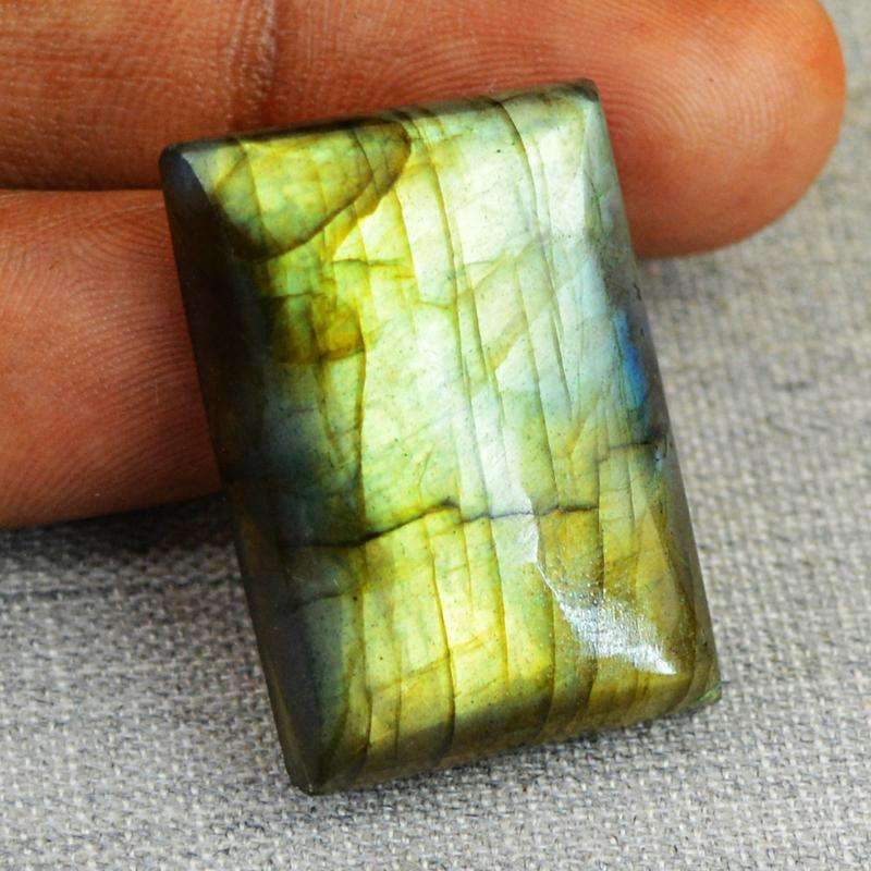 gemsmore:Natural Golden Flash Labradorite Gemstone Rectangular Shape
