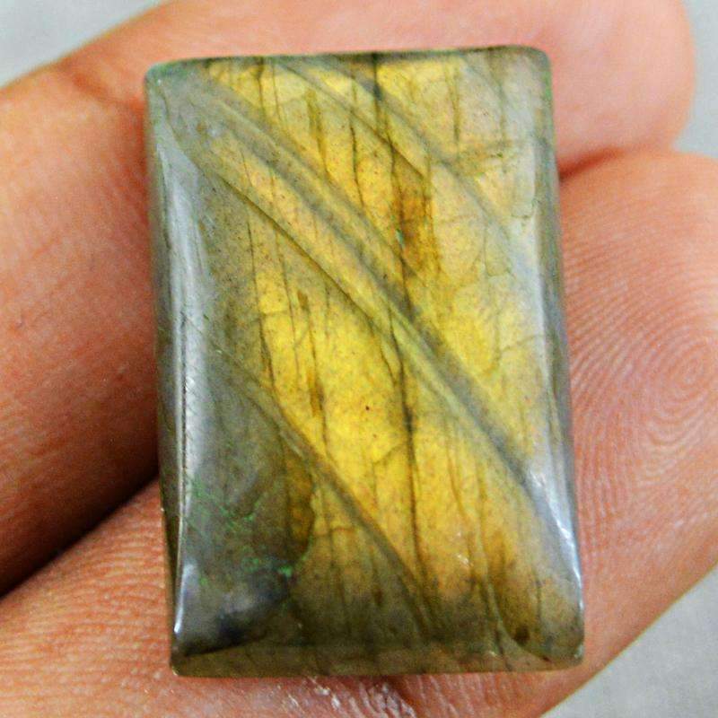 gemsmore:Natural Golden Flash Labradorite Gemstone Rectangular Shape