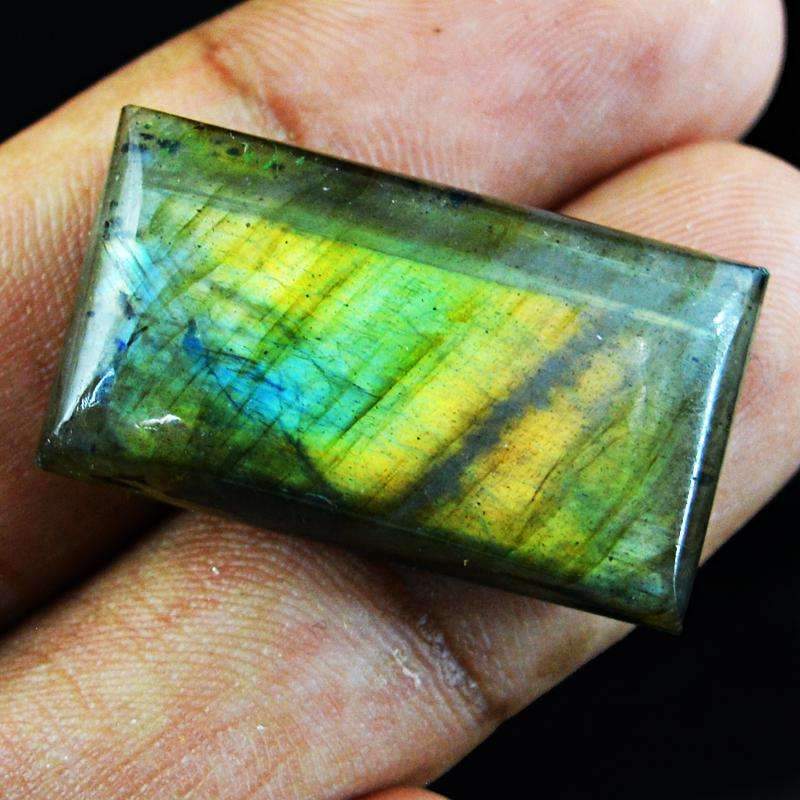 gemsmore:Natural Golden Flash Labradorite Gemstone Rectangular Shape