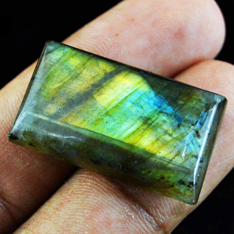 gemsmore:Natural Golden Flash Labradorite Gemstone Rectangular Shape