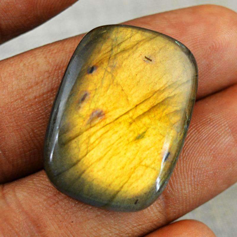 gemsmore:Natural Golden Flash Labradorite Gemstone
