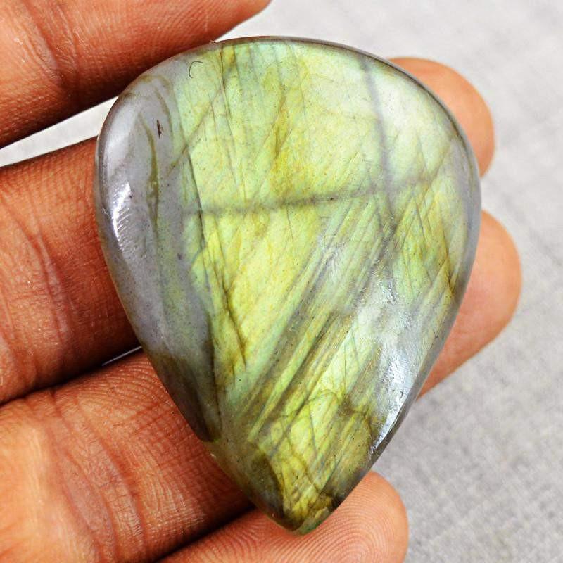 gemsmore:Natural Golden Flash Labradorite Pear Shape Gemstone