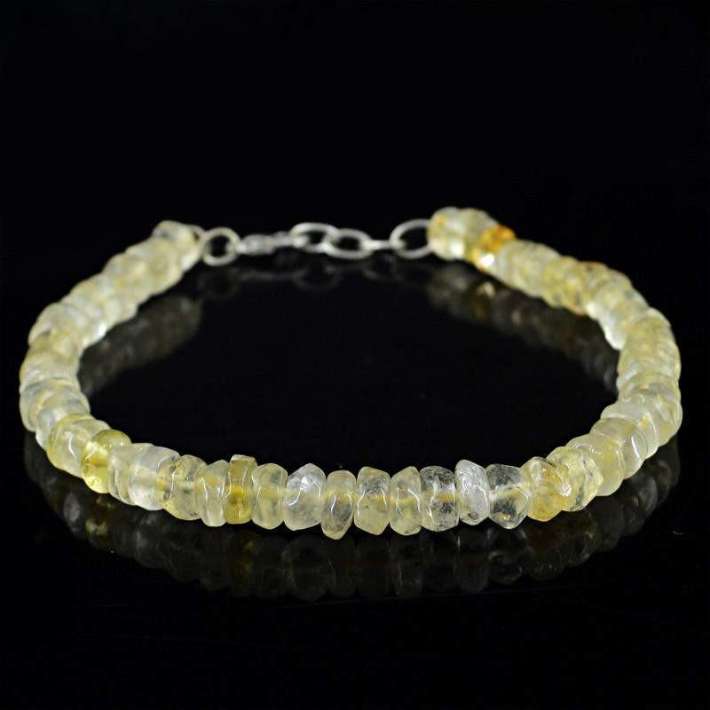 gemsmore:Natural Golden Rutile Quartz Bracelet Round Shape Beads