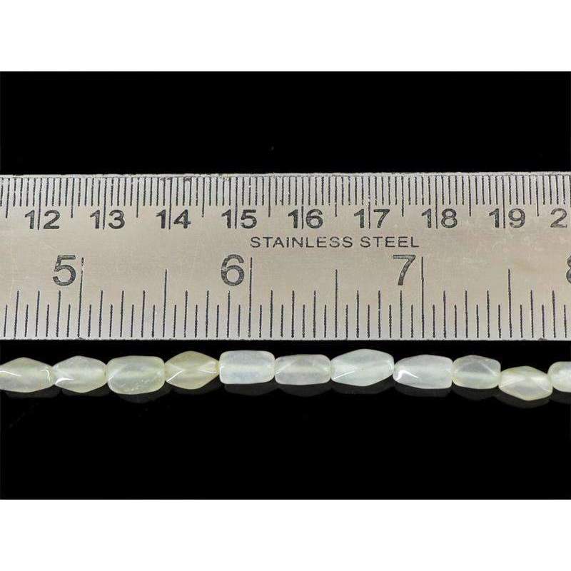 gemsmore:Natural Green Aquamarine Beads Strand - Faceted Drilled