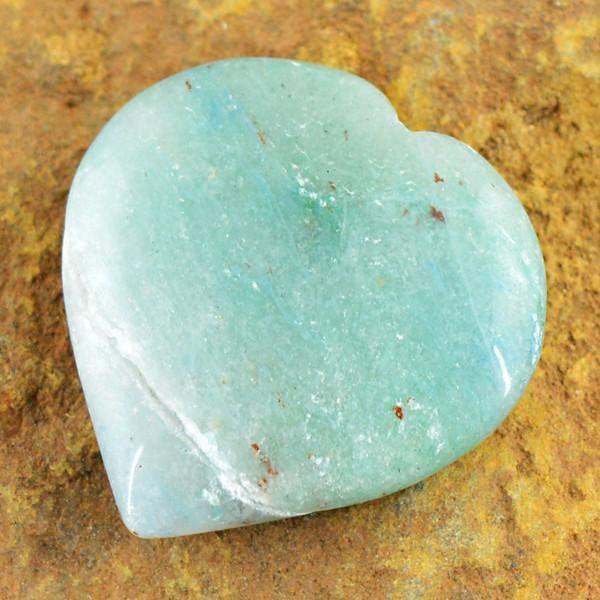 gemsmore:Natural Green Aquamarine Carved Heart Shape Gemstone