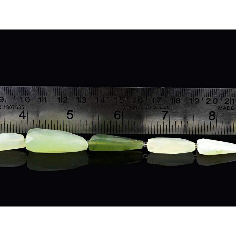 gemsmore:Natural Green Aquamarine Faceted Beads Strand