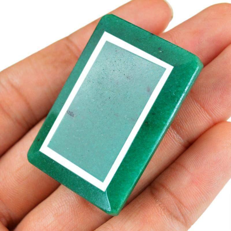 gemsmore:Natural Green Emerald Faceted Gemstone