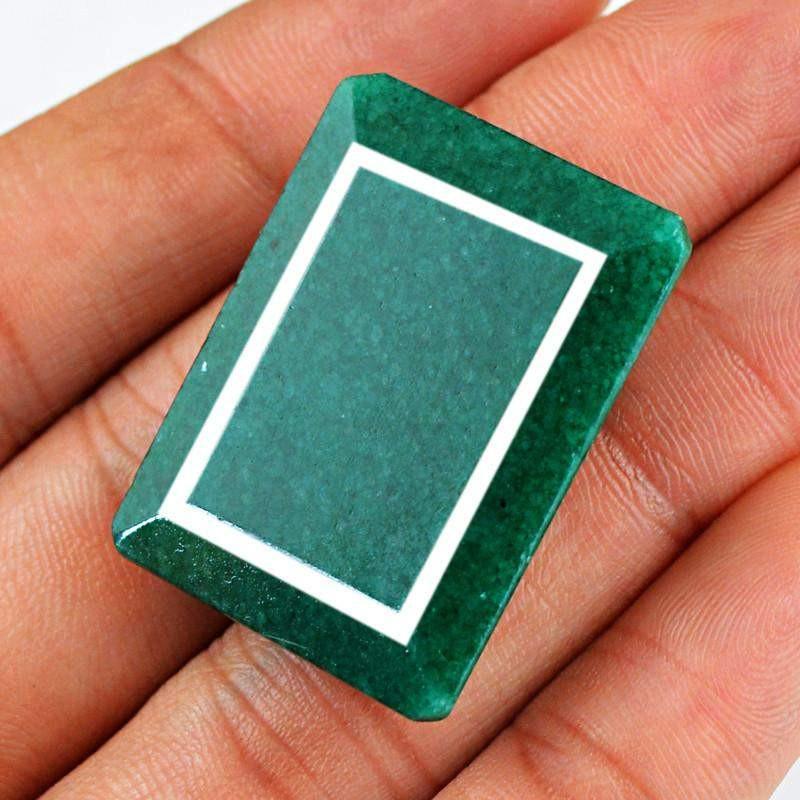gemsmore:Natural Green Emerald Faceted Gemstone