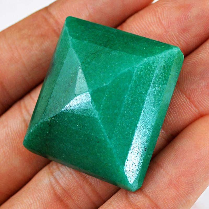 gemsmore:Natural Green Emerald Faceted Gemstone
