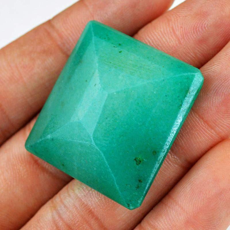 gemsmore:Natural Green Emerald Faceted Gemstone
