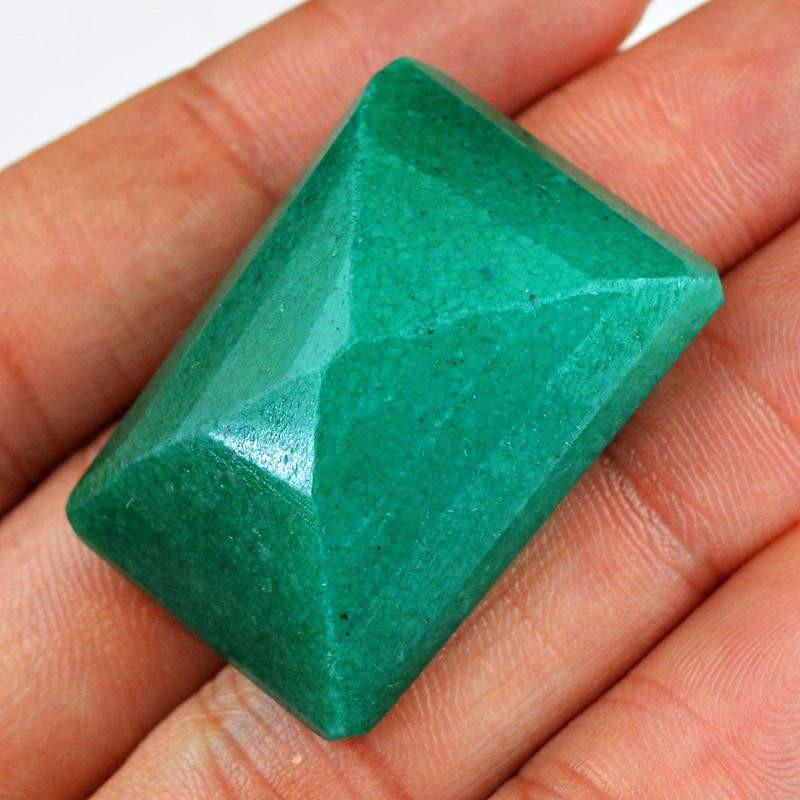 gemsmore:Natural Green Emerald Faceted Gemstone