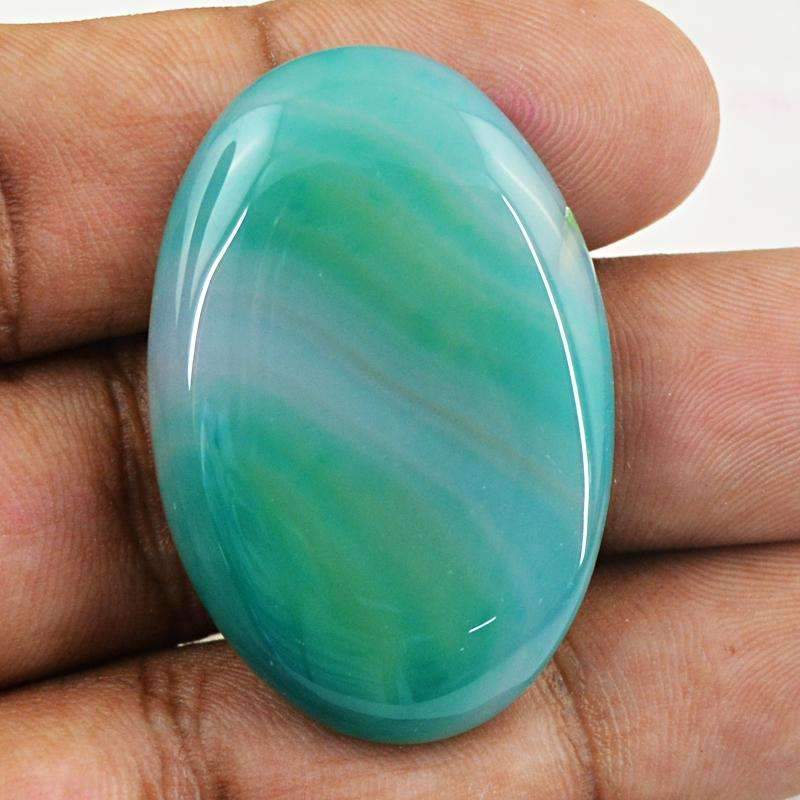 gemsmore:Natural Green Onyx Gemstone Untreated Oval Shape
