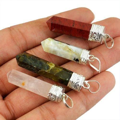 gemsmore:Natural Healing Point Pendant Lot