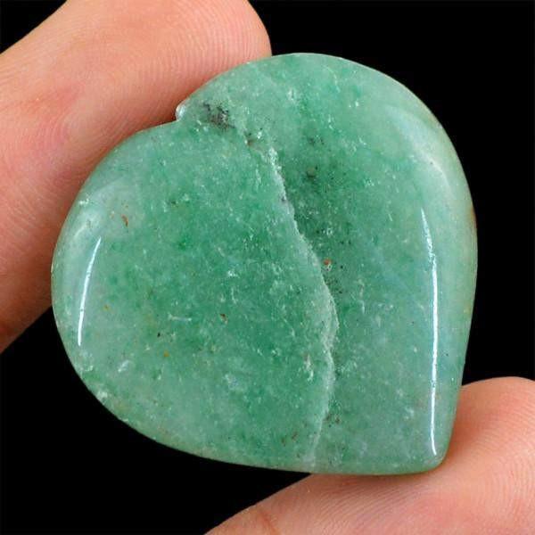gemsmore:Natural Heart Shape Green Aquamarine Gemstone
