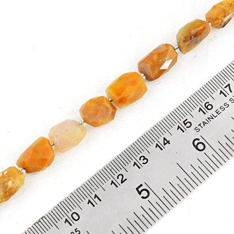 gemsmore:Natural Indian Opal Beads Strand Faceted Drilled