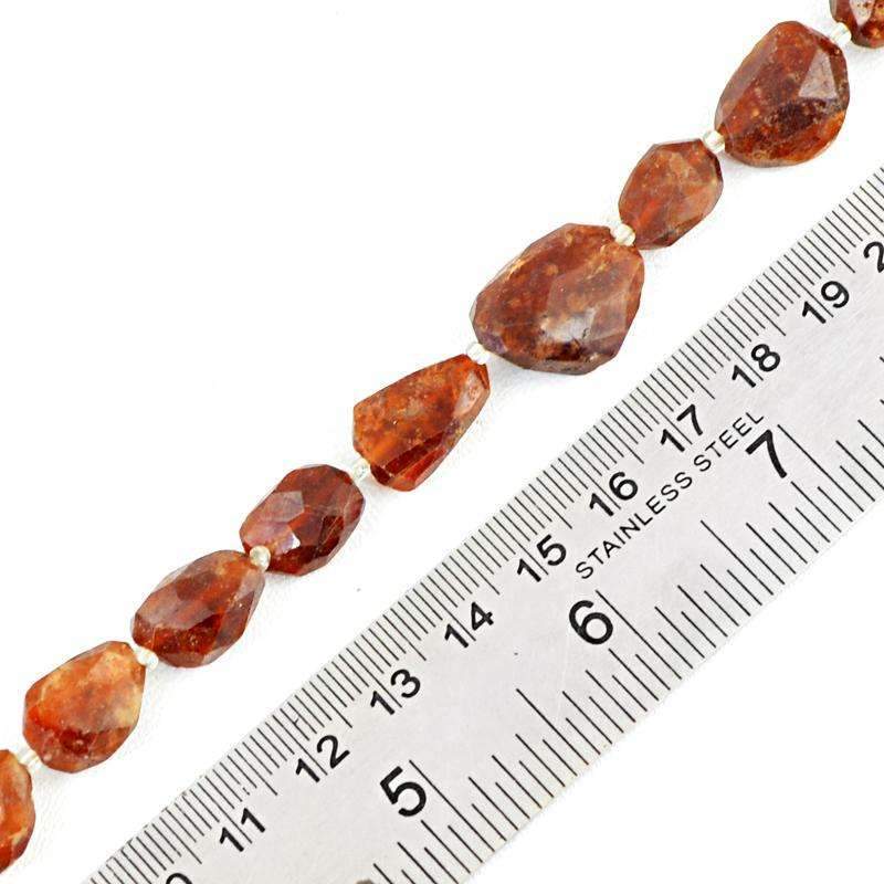 gemsmore:Natural Indian Opal Drilled Beads Strand - Faceted