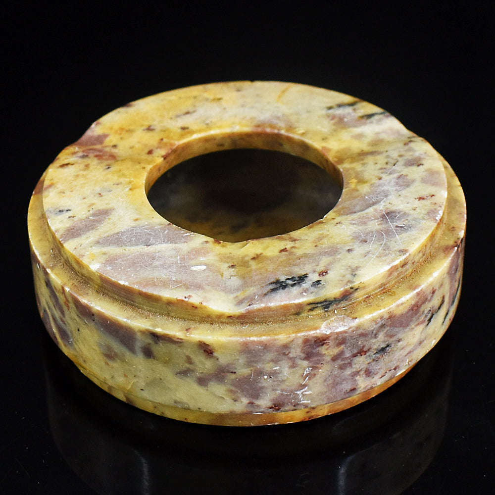 gemsmore:Natural Jasper Hand Carved Genuine Crystal Gemstone Carving Ash Trey