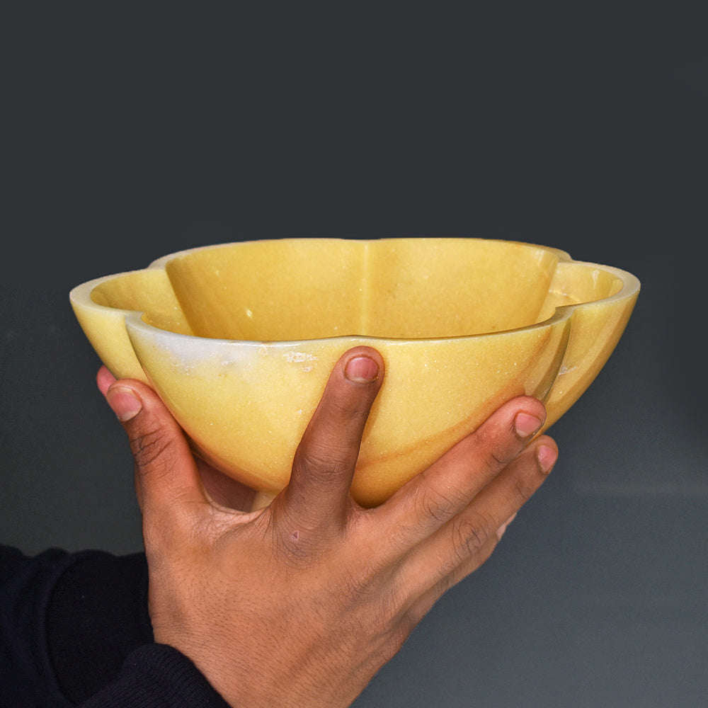 gemsmore:Natural Jasper Hand Carved Genuine Crystal Gemstone Carving Massive Bowl