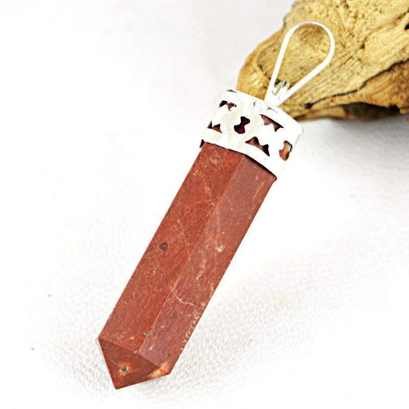 gemsmore:Natural Jasper Meditation Healing Point Pendant