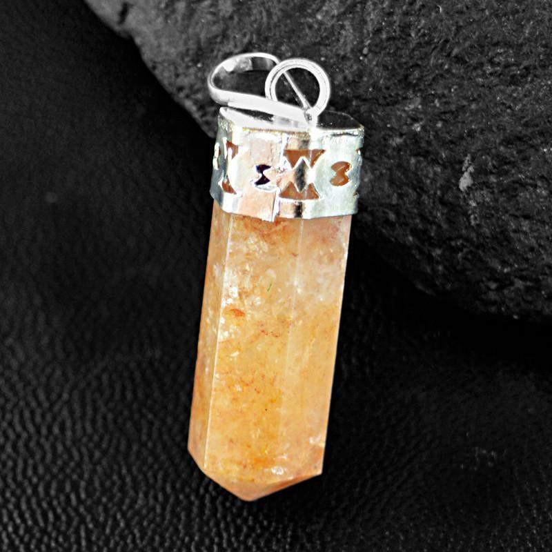 gemsmore:Natural Jasper Untreated Meditation Healing Point Pendant