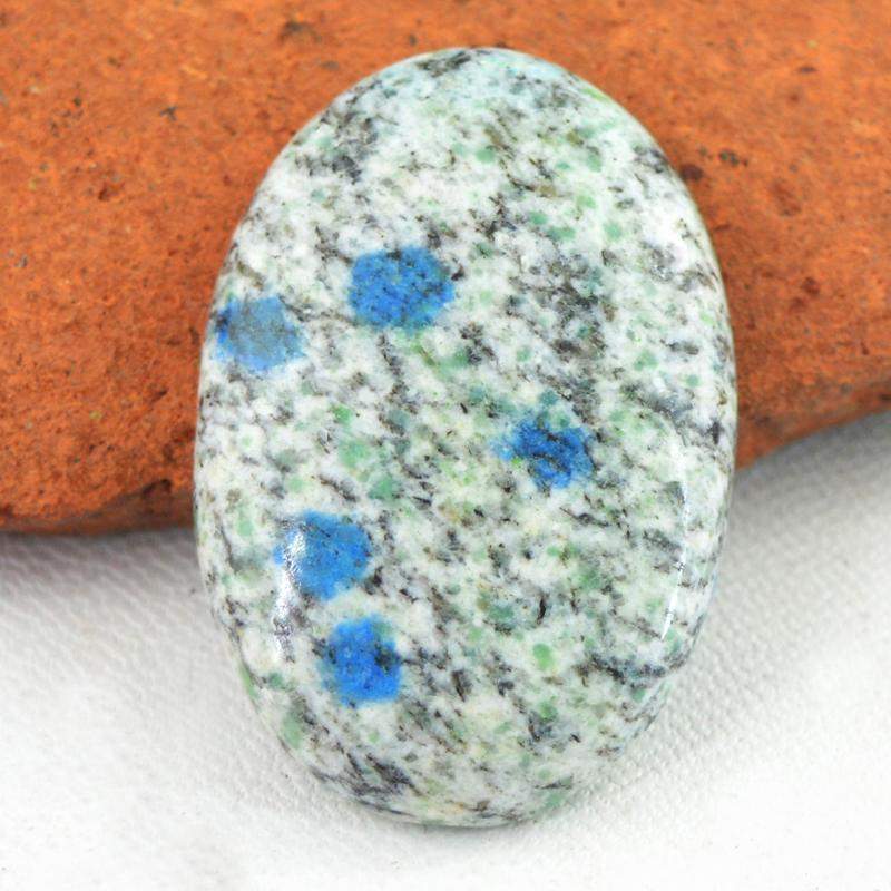 gemsmore:Natural K2 Jasper Untreated Oval Shape Loose Gemstone