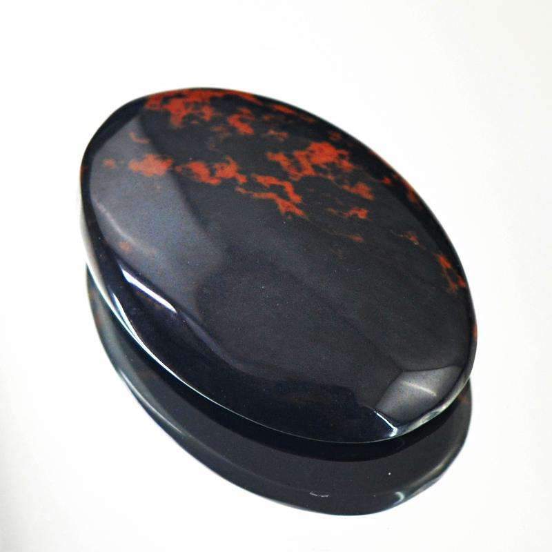 gemsmore:Natural Mahogany Jasper Gemstone Oval Shape