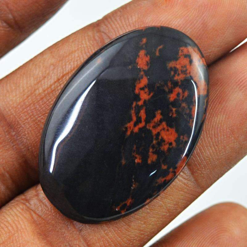 gemsmore:Natural Mahogany Jasper Gemstone Oval Shape