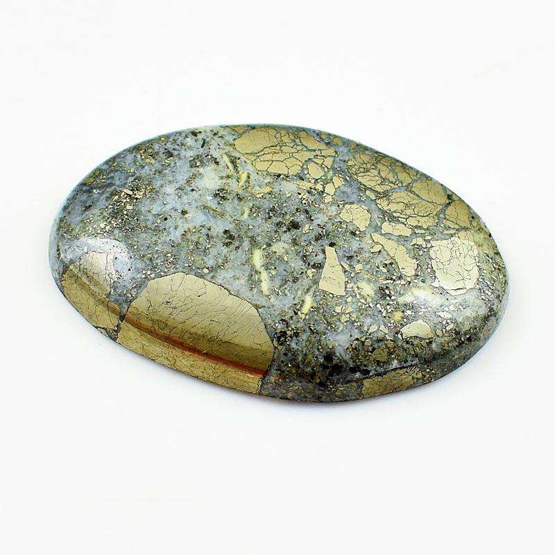 gemsmore:Natural Marcasite Oval Shape Untreated Loose Gemstone