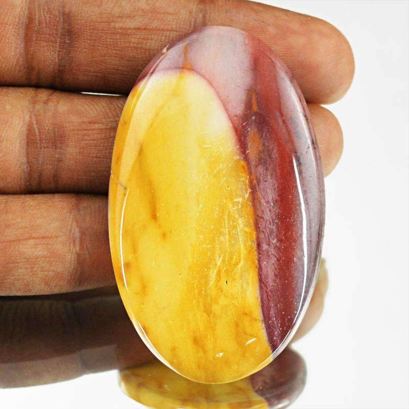 gemsmore:Natural Mookaite Gemstone - Untreated Oval Shape