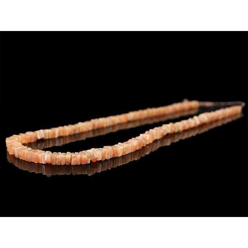 gemsmore:Natural Moonstone Drilled Beads Strand - On Sale