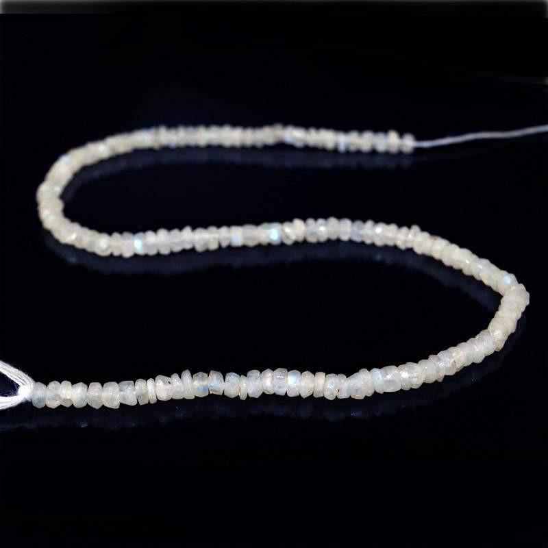 gemsmore:Natural Moonstone Drilled Beads Strand